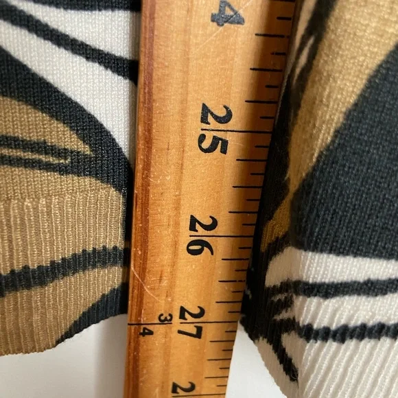 Chico's Retro Floral Mock-Neck Pullover Sweater Size 4 US XXL Basic Minimalist - Picture 6 of 9